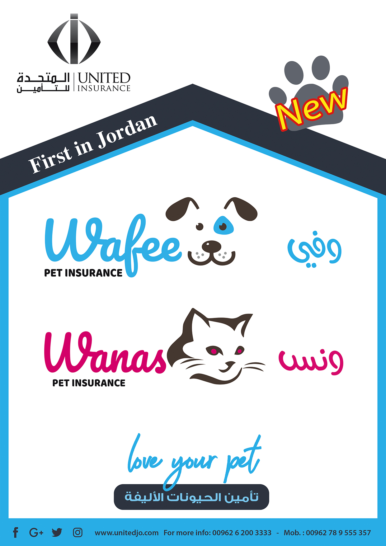 المتحدة للتأمين تطلق برامج تأمين الحيوانات الأليفة لأول مرة بالأردن والمنطقة